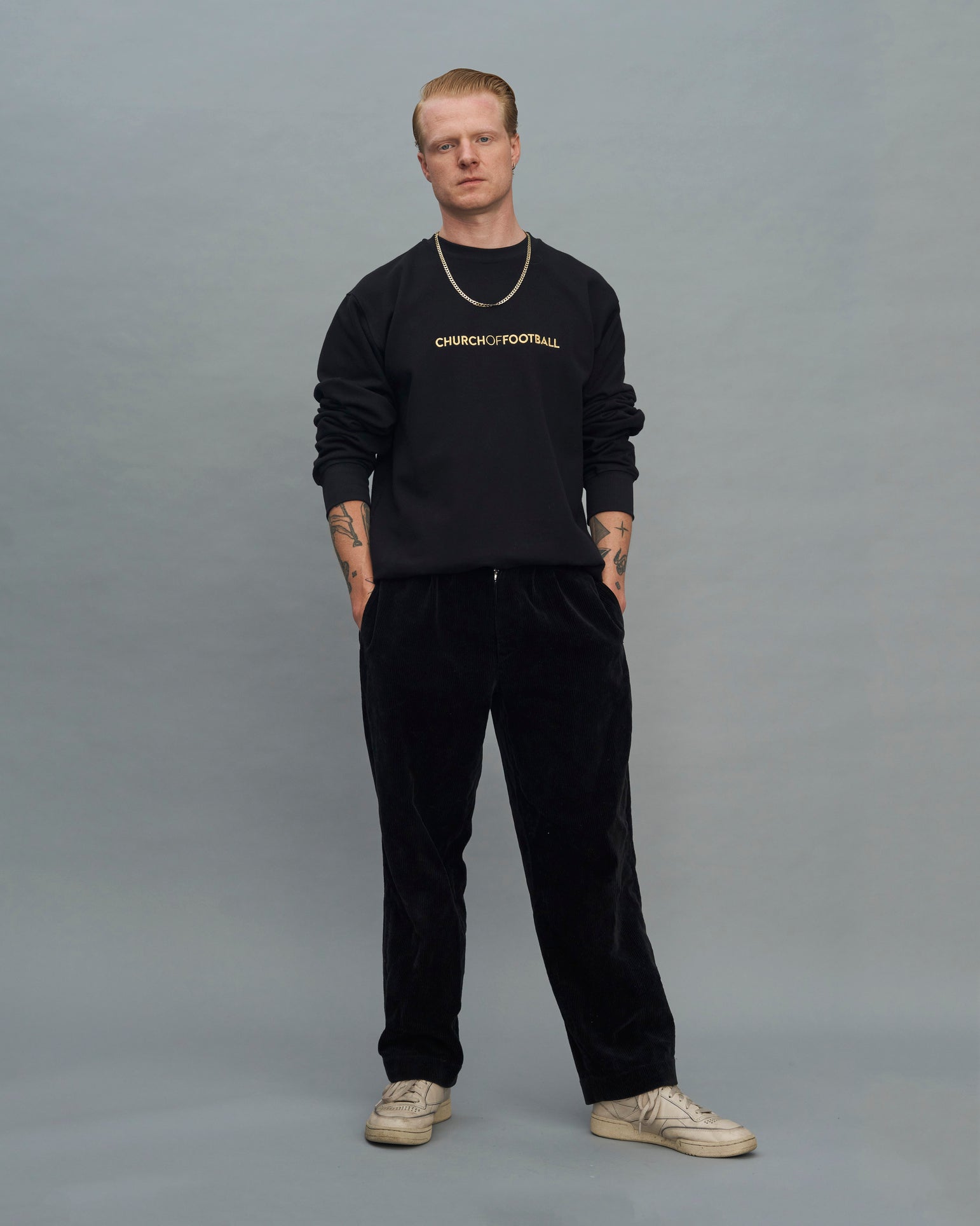 Black and hotsell gold crewneck