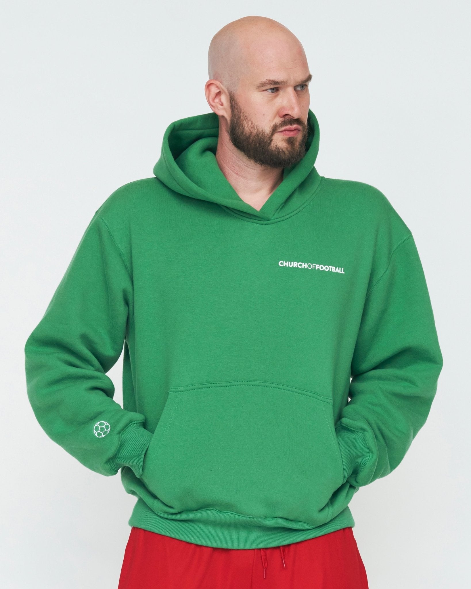 COF original Hoodie grass-green - ChurchOfFootball